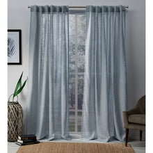 Load image into Gallery viewer, Leon Solid Semi-Sheer Tab Top Curtain Panels 54 x 96 (Set of 2)
