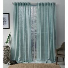 Load image into Gallery viewer, 54&quot; W x 84&quot; L Leon Solid Semi-Sheer Tab Top Curtain Panels (Set of 2)
