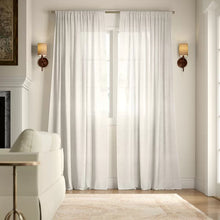 Load image into Gallery viewer, Leon Solid Semi-Sheer Tab Top Curtain Panels 54&quot; x 96&quot; (Set of 4)
