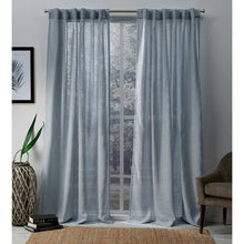 Load image into Gallery viewer, Leon Solid Semi-Sheer Tab Top Curtain Panels (Set of 2) - 407DC
