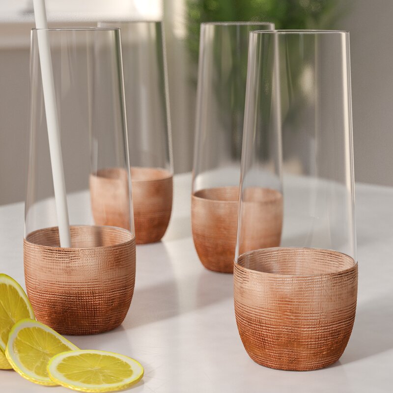 Copper Leonardo 10 oz. Drinking Glass (Set of 4) GL415