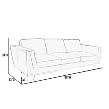 Load image into Gallery viewer, Lesa 88&quot; Genuine Leather Square Arm Sofa 4976RR
