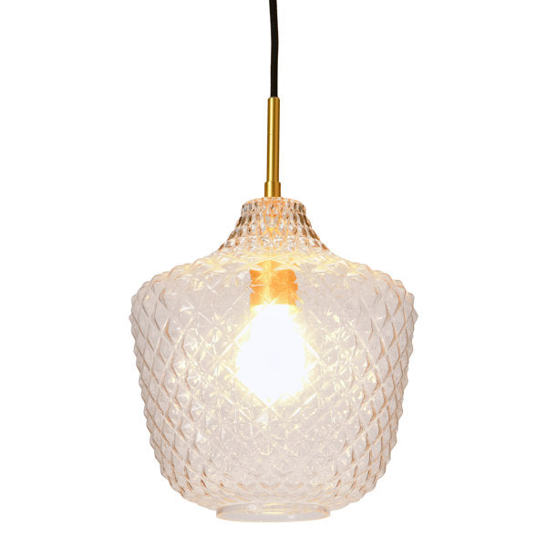 11'' H X 9.5'' W X 9.5'' D Leslie 1 Light Unique Geometric Pendant