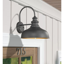 Load image into Gallery viewer, Leslie Black 13.5&#39;&#39; H Outdoor Barn Light
