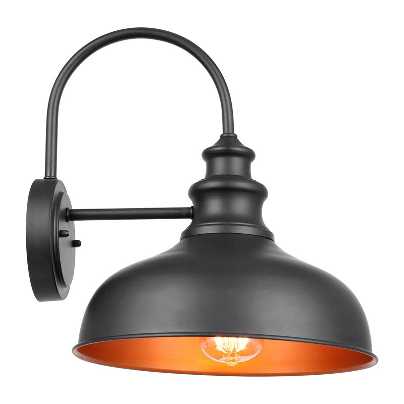 Leslie Black 13.5'' H Outdoor Barn Light