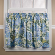 Load image into Gallery viewer, Levant Blue Hydrangea 2 Piece Window Valance &amp; Cafe Curtain (ND815)
