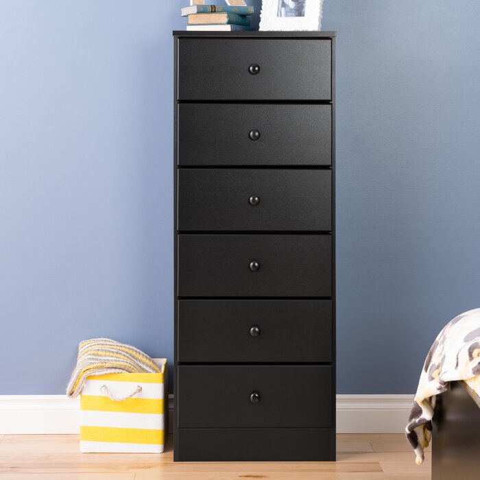 Black Libby 6 Drawer Lingerie Chest (SB1531)