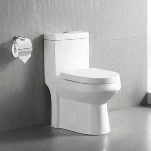 16.5"H Liberty Dual-Flush Elongated One-Piece Toilet (Seat Included)