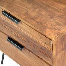 Load image into Gallery viewer, Liddell 23.5&#39;&#39; Tall 2 - Drawer Solid Wood Nightstand in Brown/Black
