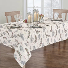 Load image into Gallery viewer, Liddle Floral Christmas Tablecloth, 52&quot;L x 70&quot;W
