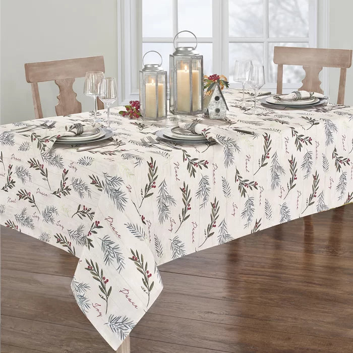 Liddle Floral Christmas Tablecloth, 52