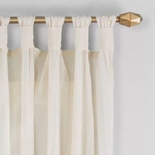 Load image into Gallery viewer, Liebert Solid Semi-Sheer Tab Top Single Curtain Panel, 50&quot; x 84&quot; (SET OF 4)
