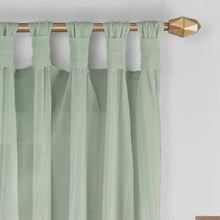 Load image into Gallery viewer, Liebert Solid Semi-Sheer Tab Top Single Curtain Panel, 50&quot; x 84&quot; (SET OF 2)
