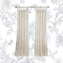 Load image into Gallery viewer, Liebert Solid Semi-Sheer Tab Top Single Curtain Panel, 50&quot;W x 84&quot;L
