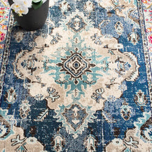 Load image into Gallery viewer, Ponca Oriental Navy/Light Blue Area Rug (SB598)
