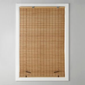 27'W x 64"L Brown Light Filtering Roman Shade