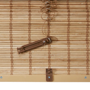27'W x 64"L Brown Light Filtering Roman Shade