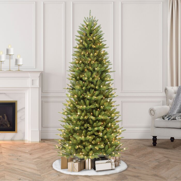 Lighted Artificial Fir Christmas Tree, 7.5' H