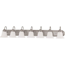 Load image into Gallery viewer, 7-Light Brushed Nickel Vanity Light with Frosted White Glass, #6378
