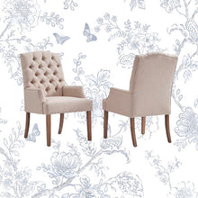 Load image into Gallery viewer, Lila Tufted Linen Arm Chair
