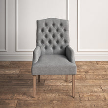 Load image into Gallery viewer, Lila Tufted Linen Arm Chair
