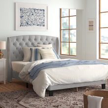 Load image into Gallery viewer, King Lilianna Tufted Upholstered Low Profile Platform Bed
