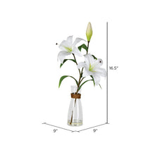 Load image into Gallery viewer, Lilies Floral Arrangement in Vase 4793RR
