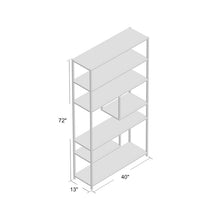 Load image into Gallery viewer, Lilyana 72&quot; H x 40&quot; W Steel Geometric Bookcase MRM1808
