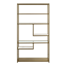 Load image into Gallery viewer, Lilyana 72&quot; H x 40&quot; W Steel Geometric Bookcase MRM1808
