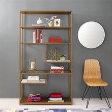Load image into Gallery viewer, Lilyana 72&#39;&#39; H x 40&#39;&#39; W Steel  Geometric Bookcase 5486RR
