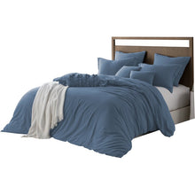 Load image into Gallery viewer, King/Cal.King Duvet Cover + 2 Pillowcases Blue Dusk Lincoln Reversible Duvet Cover Set 1411CDR
