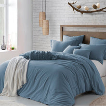 Load image into Gallery viewer, Full/Queen Duvet Cover + 2 Pillowcases Blue Dusk Lincoln Reversible Duvet Cover Set 2190CDR/GL
