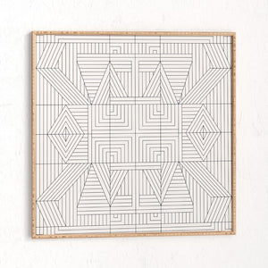30" H x 30" W x 1" D Line Mandala by Holli Zollinger - Picture Frame