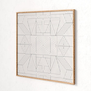 30" H x 30" W x 1" D Line Mandala by Holli Zollinger - Picture Frame