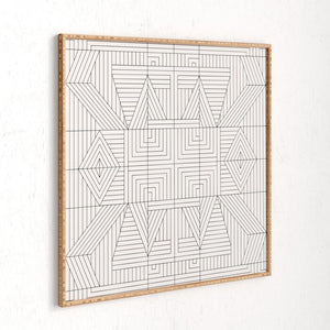 30" H x 30" W x 1" D Line Mandala by Holli Zollinger - Picture Frame