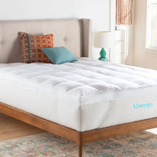 Load image into Gallery viewer, 3 Inch Down Alternative Fiber Bed Mattress Topper by Linenspa Essentials - White - Twin
