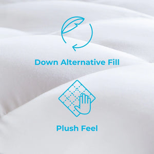 3 Inch Down Alternative Fiber Bed Mattress Topper by Linenspa Essentials - White - Twin