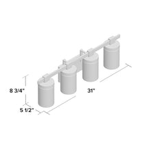 Load image into Gallery viewer, Stone Gray/Brushed Nickel Lipson 4-Light Vanity Light (SB1431)

