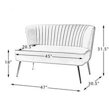 Load image into Gallery viewer, Lisette 47&#39;&#39; Velvet Armless Loveseat
