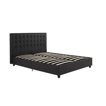 Load image into Gallery viewer, Queen Black Littrell Tufted Upholstered Platform Bed MRM2412
