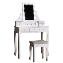 Load image into Gallery viewer, Lizete White Vanity Set with Stool and Mirror (SB1220)
