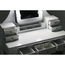 Load image into Gallery viewer, Lizete White Vanity Set with Stool and Mirror (SB1220)
