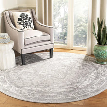 Load image into Gallery viewer, Llana Oriental Area Rug in Cream/Gray Round
