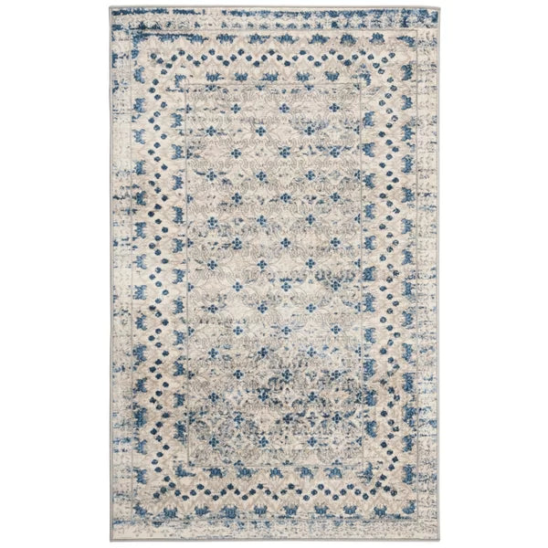 Llana Oriental Area Rug in Light Gray/Blue 2' x 4'