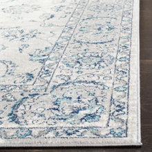 Load image into Gallery viewer, Llana Power Loom Performance Light Grey/Blue Rug, Square 11&#39;
