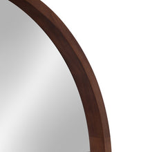 Load image into Gallery viewer, 30&quot; x 30&quot; Walnut Brown Loftis Modern &amp; Contemporary Accent Mirror
