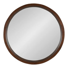 Load image into Gallery viewer, 30&quot; x 30&quot; Walnut Brown Loftis Modern &amp; Contemporary Accent Mirror
