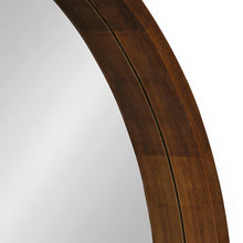 Load image into Gallery viewer, 30&quot; x 30&quot; Walnut Brown Loftis Modern &amp; Contemporary Accent Mirror
