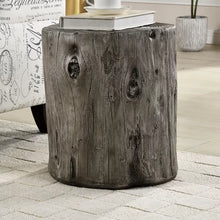 Load image into Gallery viewer, Weathered Gray Log Arbor 17&#39;&#39; Tall Tree Stump End Table
