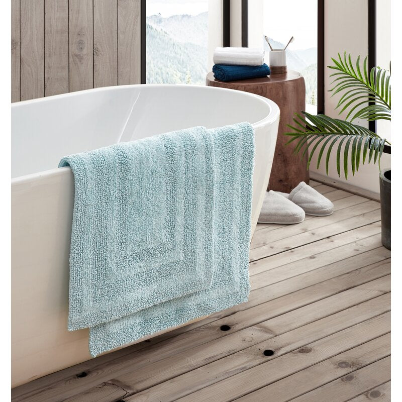 Turquoise Logan Cotton 2 Piece Bath Rug Set 2014CDR